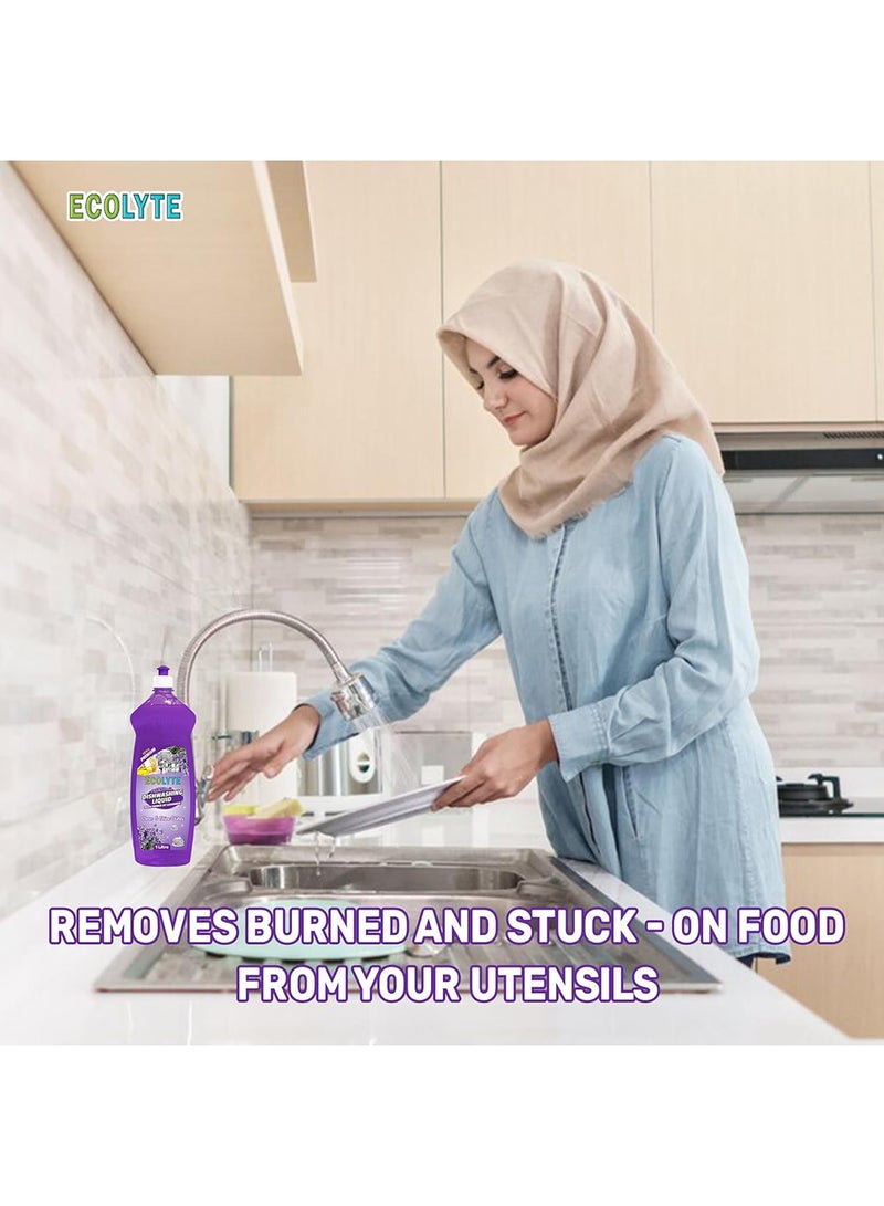 ECOLYTE+ Lavender Dishwashing Liquid - 1 Liter - Image 4